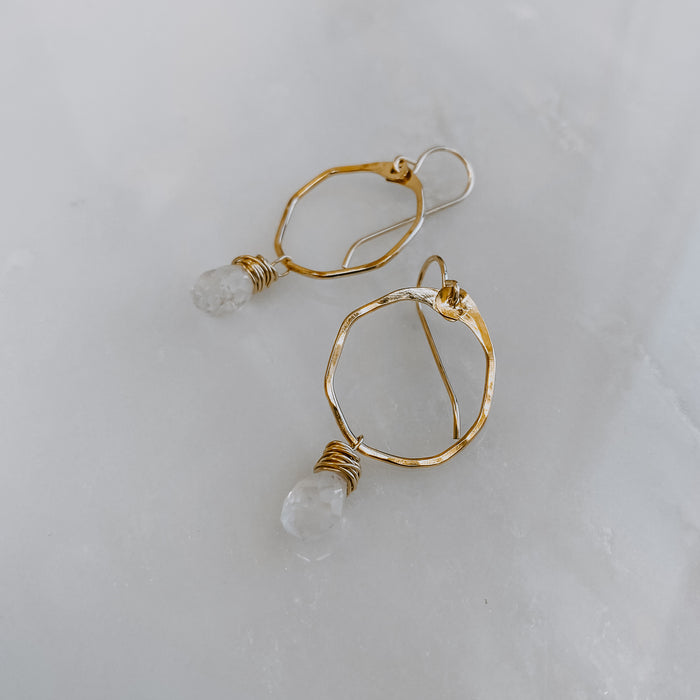 Moonstone Mini Hoops