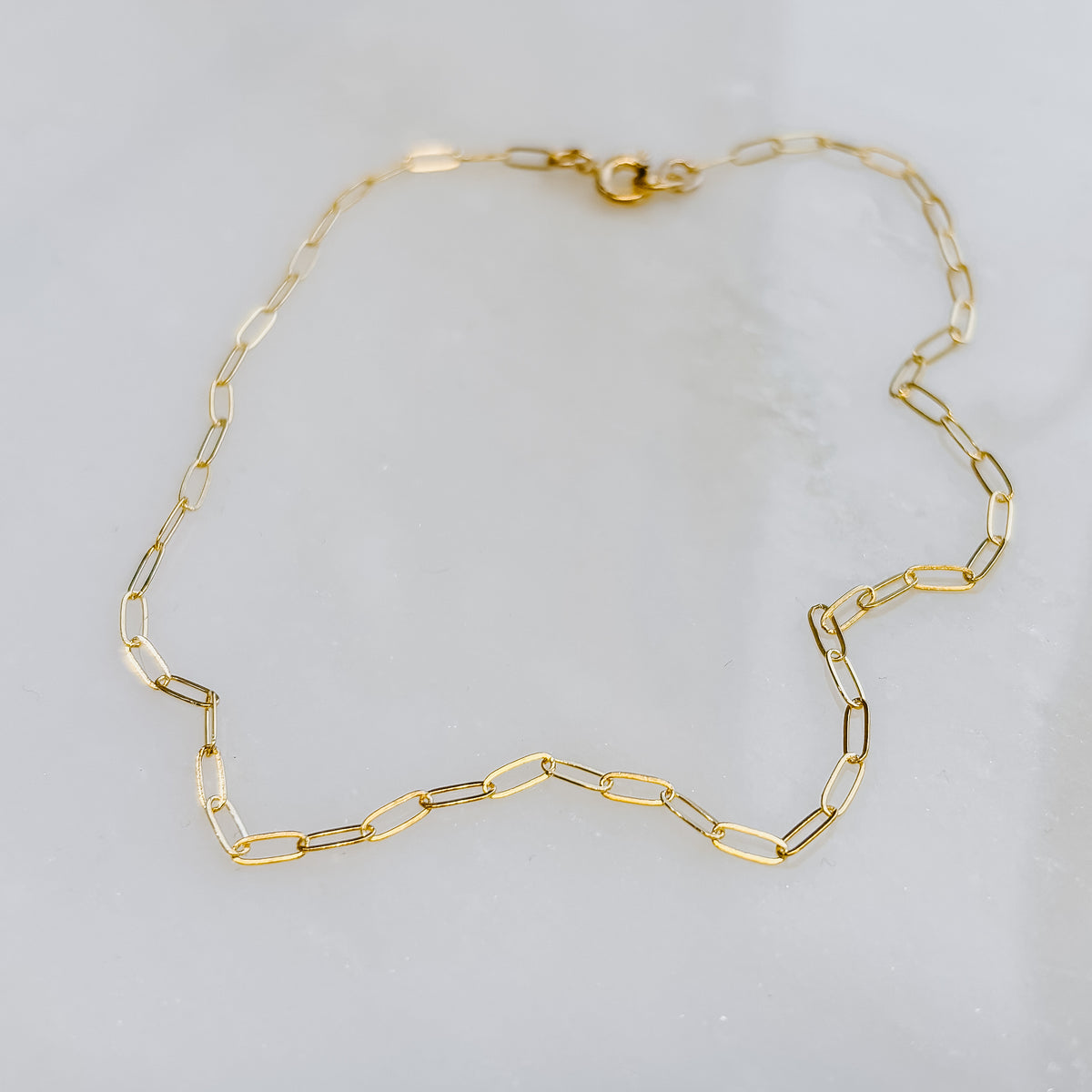 Dainty Paperclip Chain Anklet