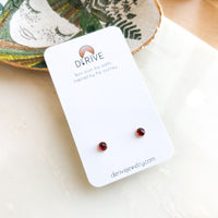 Gemstone Stud Earrings