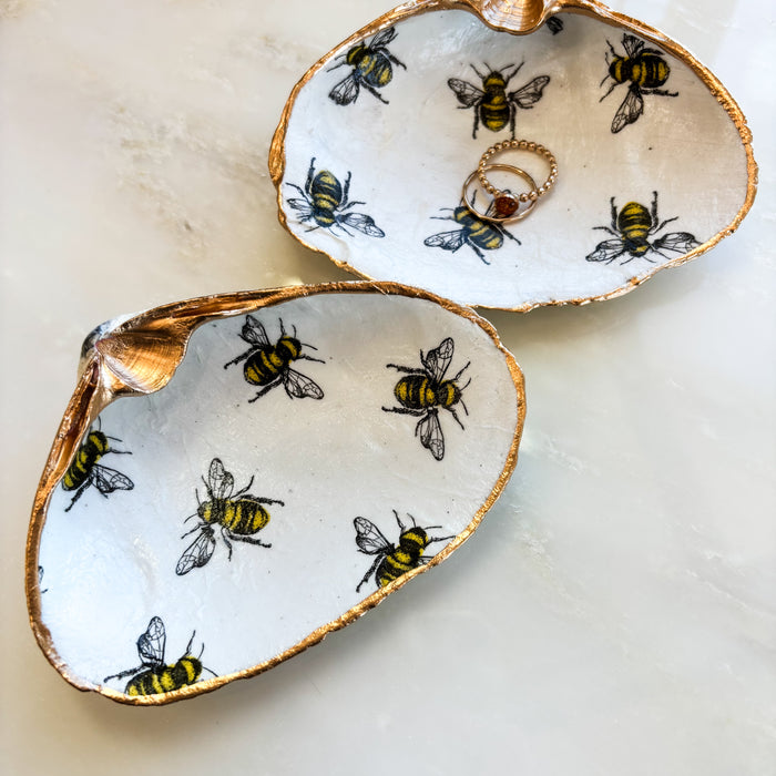 Bees Shell Jewelry Dish
