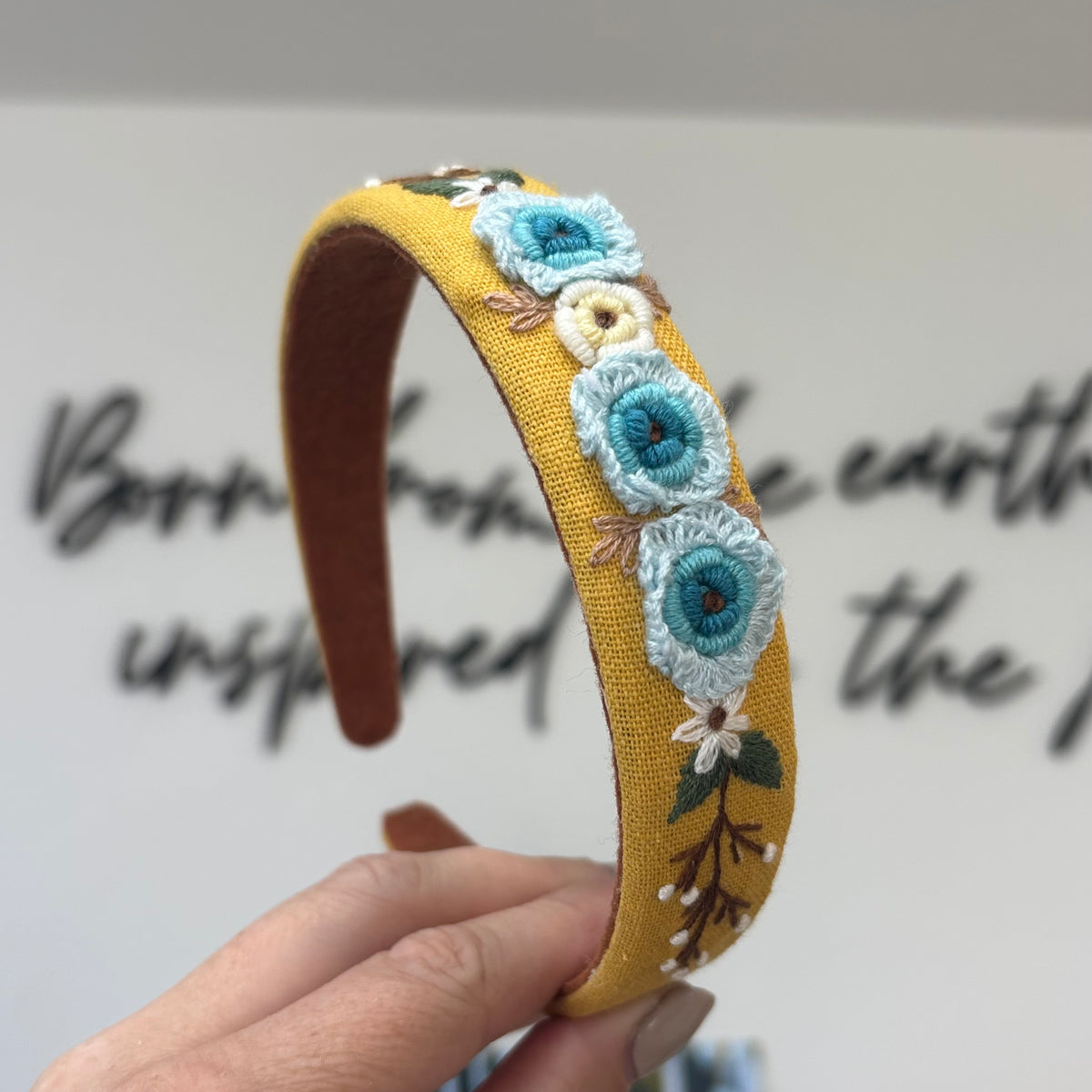 Floral Embroidered Headband