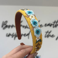 Floral Embroidered Headband