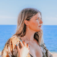 Sand Dollar Threader Earrings
