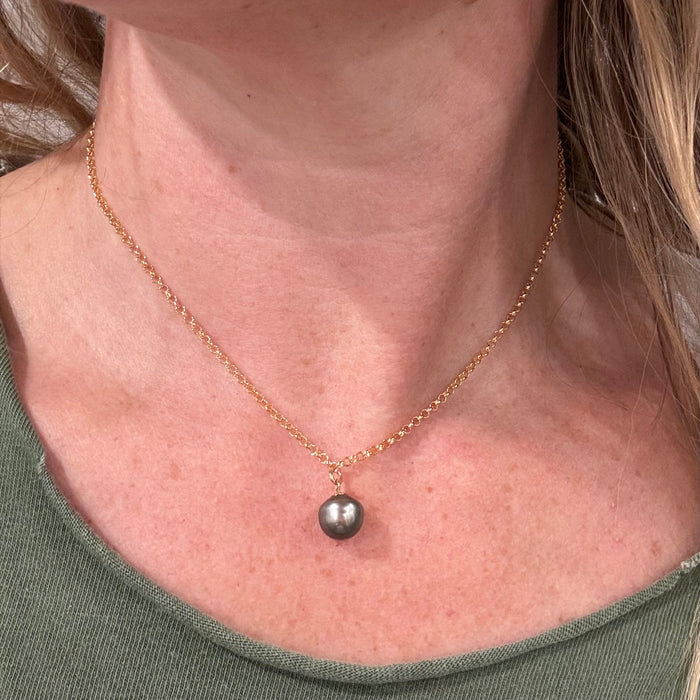 Tahitian Pearl Necklace, 16” length