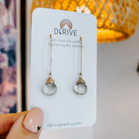 Mystic Green Amethyst Threader Earrings