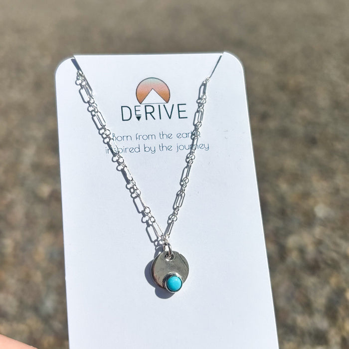 Dainty Sleeping Beauty Turquoise Necklace, 16" length