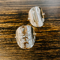 Custom Stamped Shield Ring