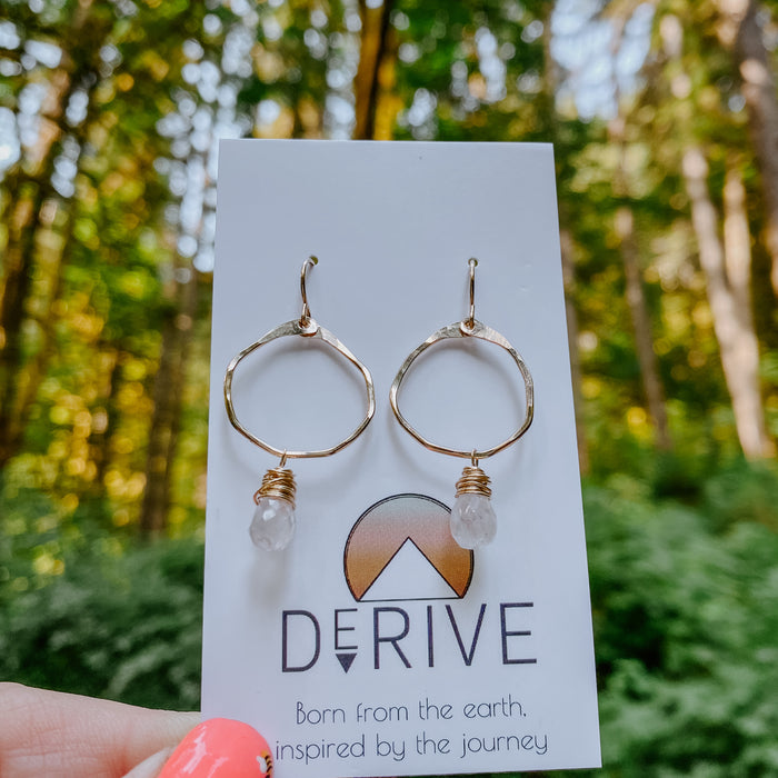 Moonstone Mini Hoops