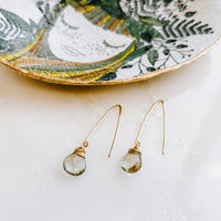 Mystic Green Amethyst Threader Earrings