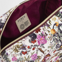 Butterfly Garden Large Velvet Cosmetic Makeup Bag
