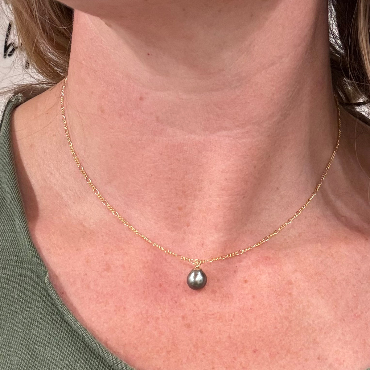 Tahitian Pearl Necklace, 16” length