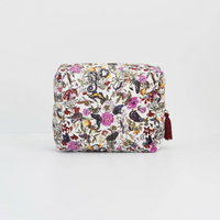 Butterfly Garden Large Velvet Cosmetic Makeup Bag