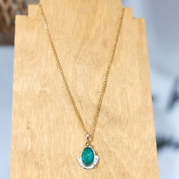 Jade Canyon Necklace, 16" length