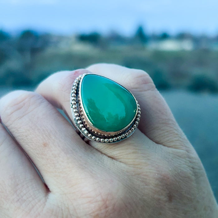 Australian Chrysoprase Ring size 7.5