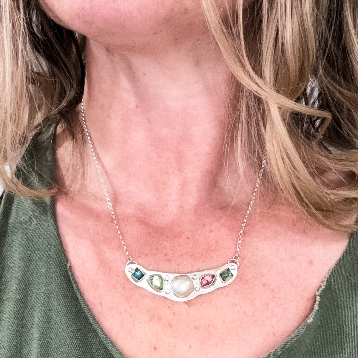 Tide Pool Necklace, 18” length