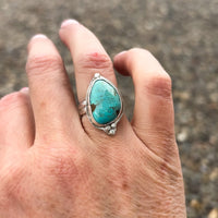 Wanderer's Ring Kingman Turquoise, size 6