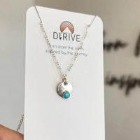 Dainty Sleeping Beauty Turquoise Necklace, 16" length