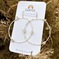 Stargazer Herkimer Diamond Hoop Earrings