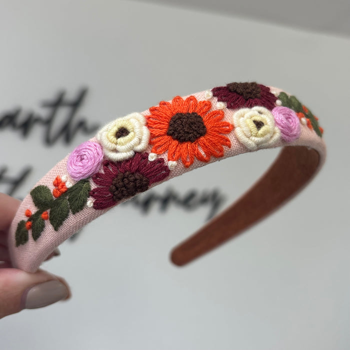 Floral Embroidered Headband