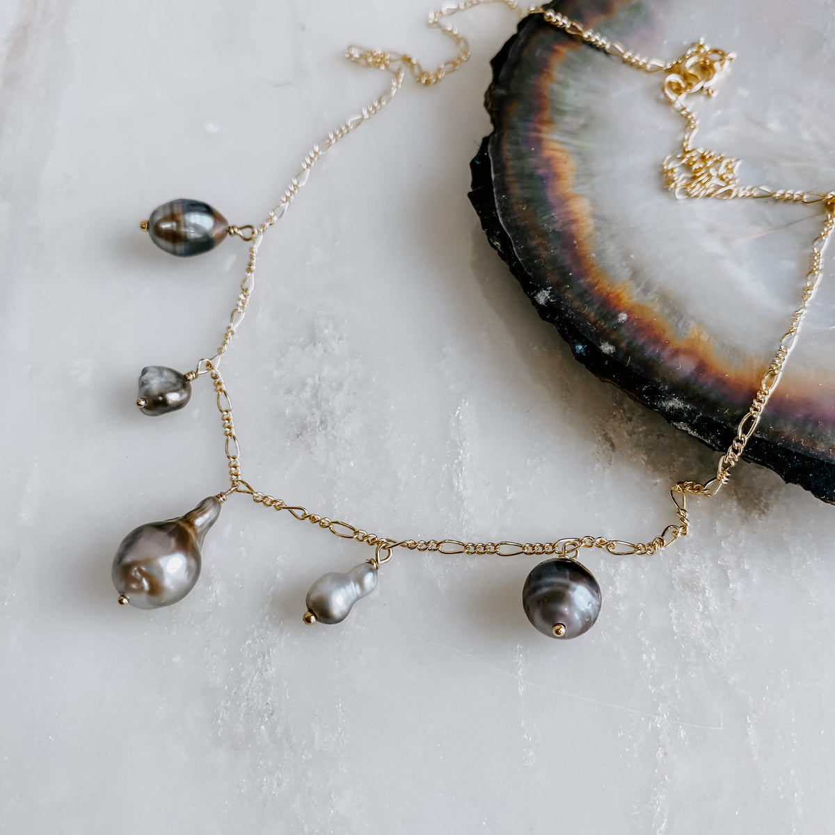 Tahitian Pearl Necklace 18" length