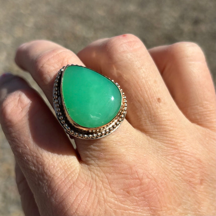Australian Chrysoprase Ring size 7.5
