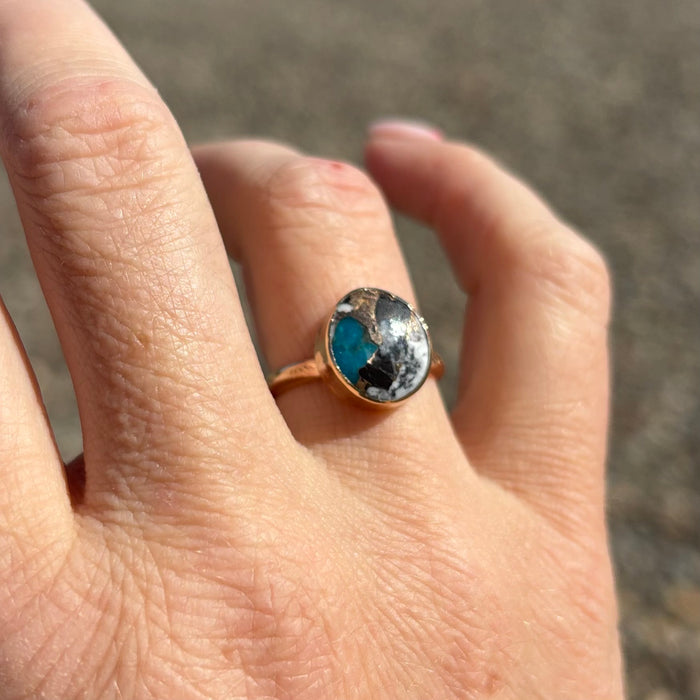 14k Gold Fill Turquoise Ring size 7