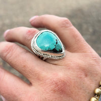 Desert Bloom Turquoise Ring, size 7
