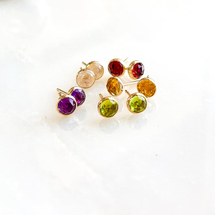 Gemstone Stud Earrings