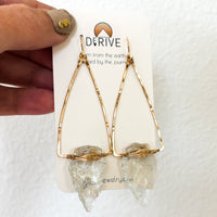 Nala Quartz Crystal Arrowhead Earrings