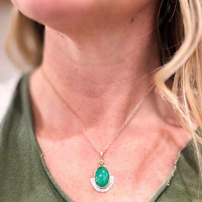 Jade Canyon Necklace, 16" length