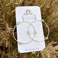 Stargazer Herkimer Diamond Hoop Earrings