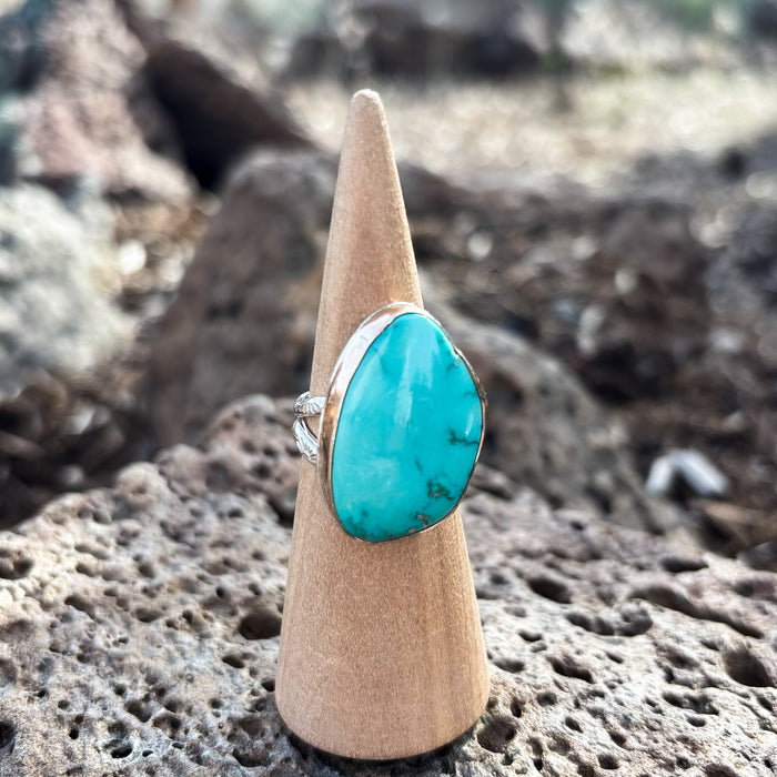 Lagoon Ring- Kingman Turquoise size 9