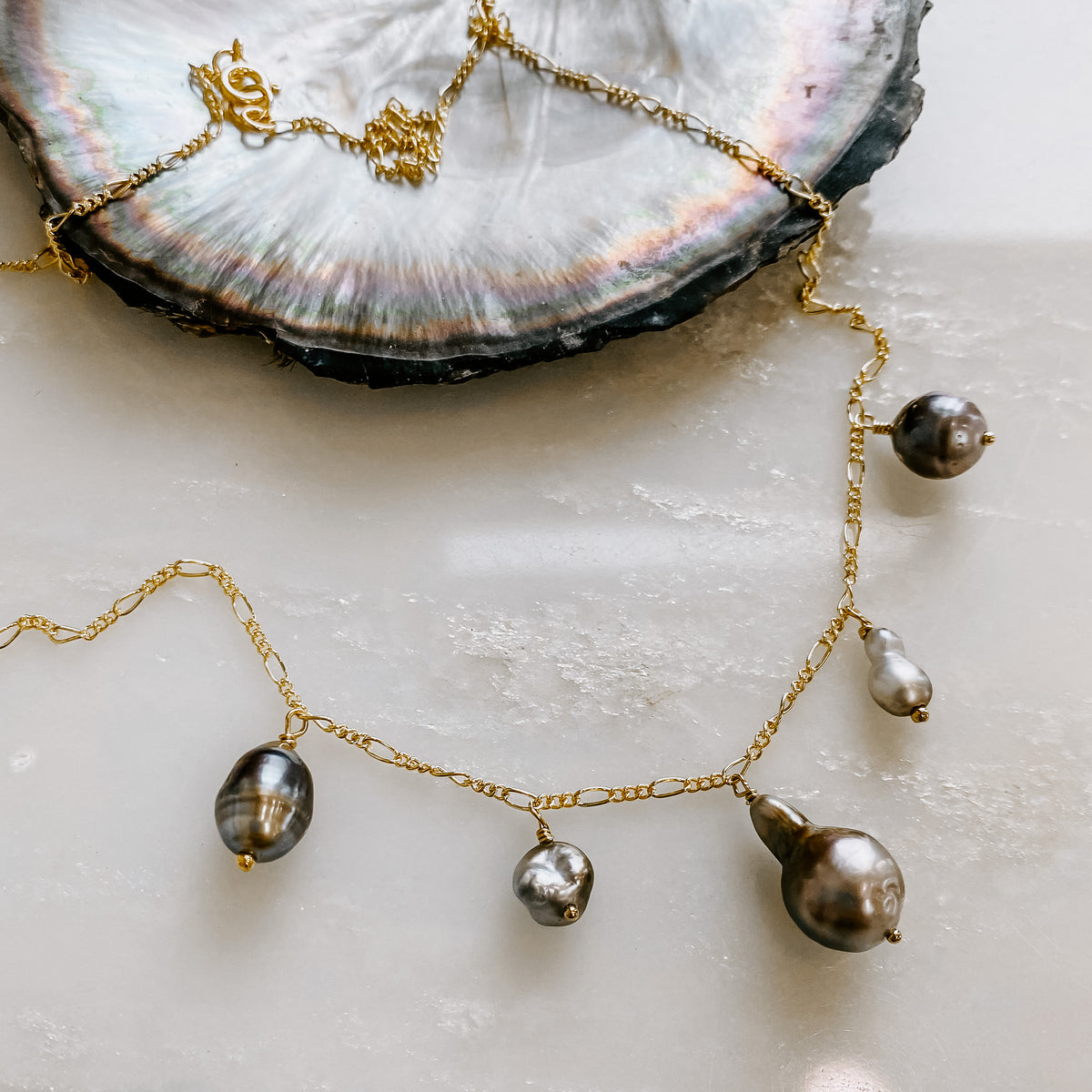 Tahitian Pearl Necklace 18" length