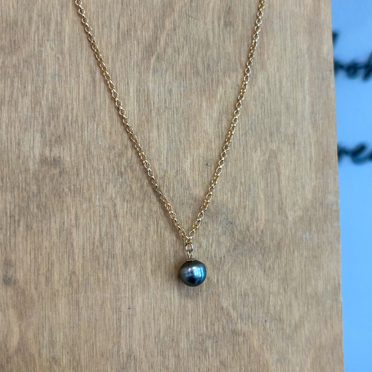 Tahitian Pearl Necklace, 16” length