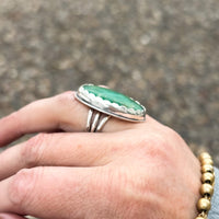 Mossy Meadow Australian Chrysoprase Ring size 7