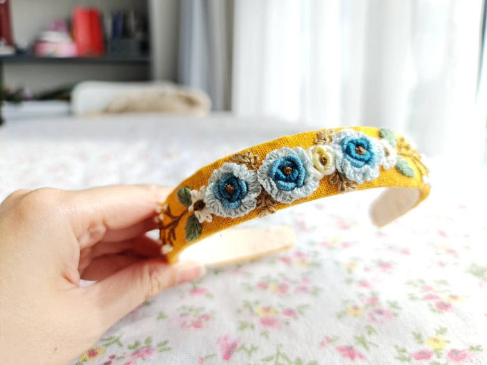 Floral Embroidered Headband