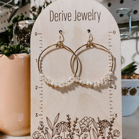 Everly Herkimer Diamond and Pearl Hoop Earrings