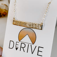 Hand stamped Bar Necklace