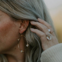 Stargazer Herkimer Diamond Hoop Earrings