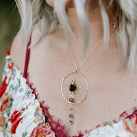 Enchanted Earth Hoop Necklace