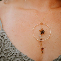Enchanted Earth Hoop Necklace