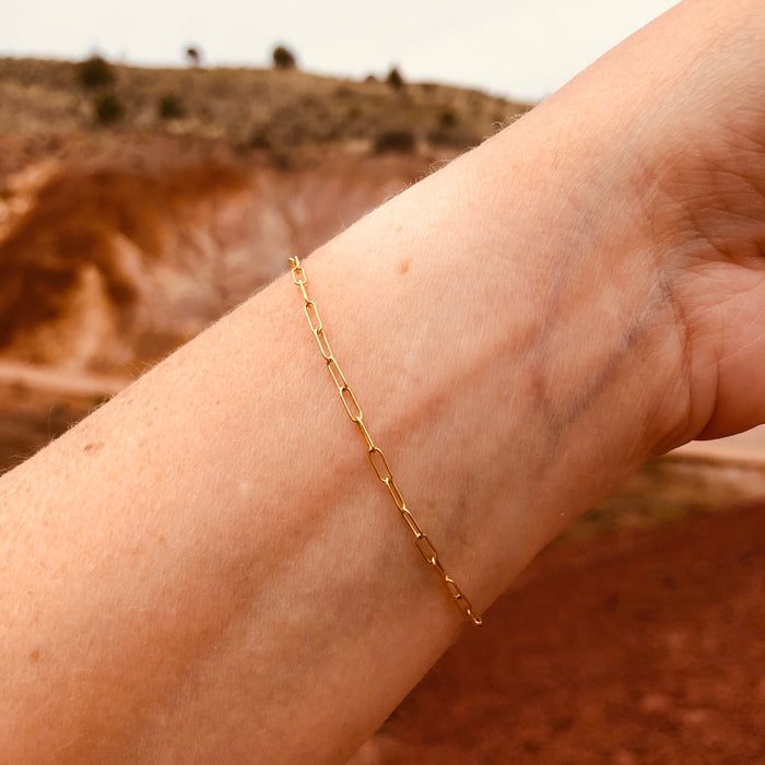 Small Paperclip Chain Bracelet