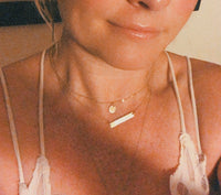 Hand stamped Bar Necklace