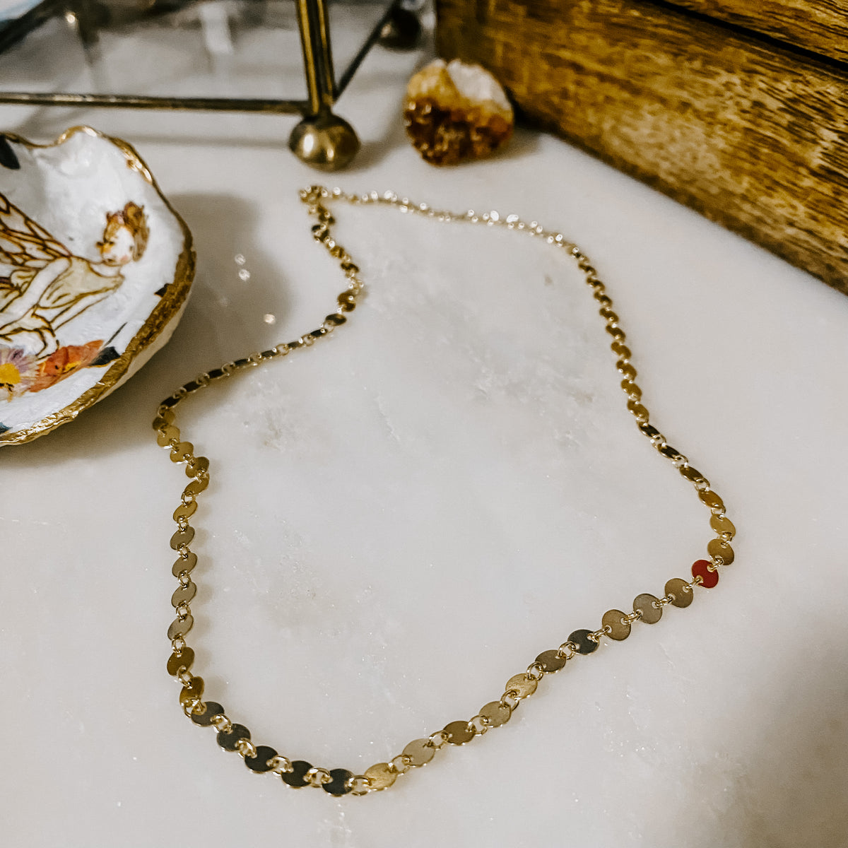 Sand Dollar Coin Chain Necklace