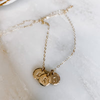 Hand Stamped Initial Necklace
