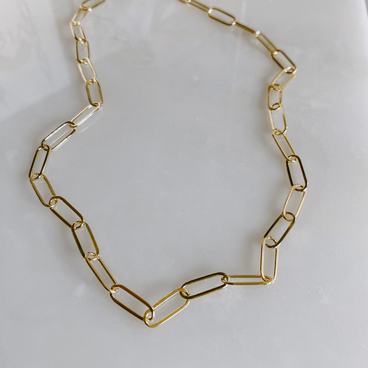 Paperclip Chain Link Necklace