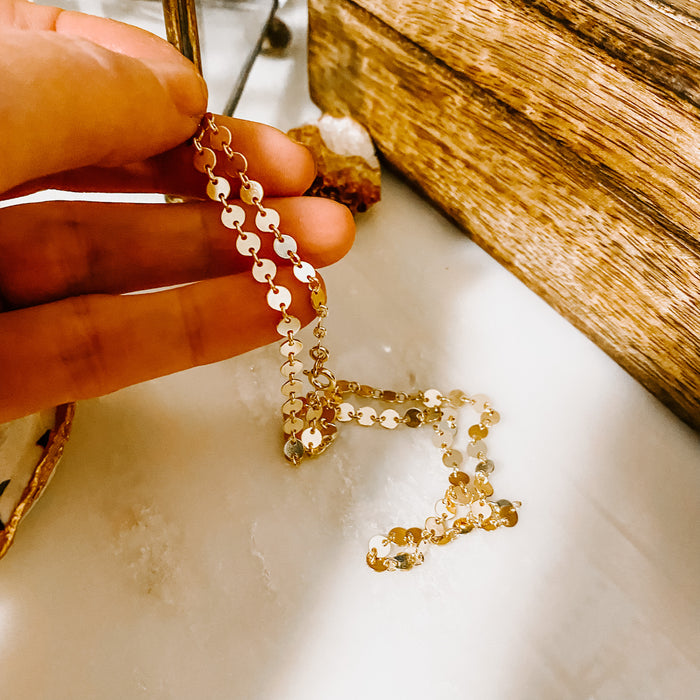 Sand Dollar Coin Chain Necklace