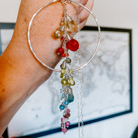 Coral Garden Hoop Necklace