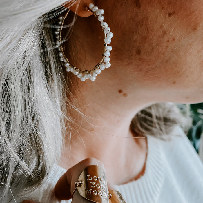 Forever Pearl Hoop Threaders