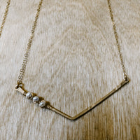 Pearl Chevron Necklace